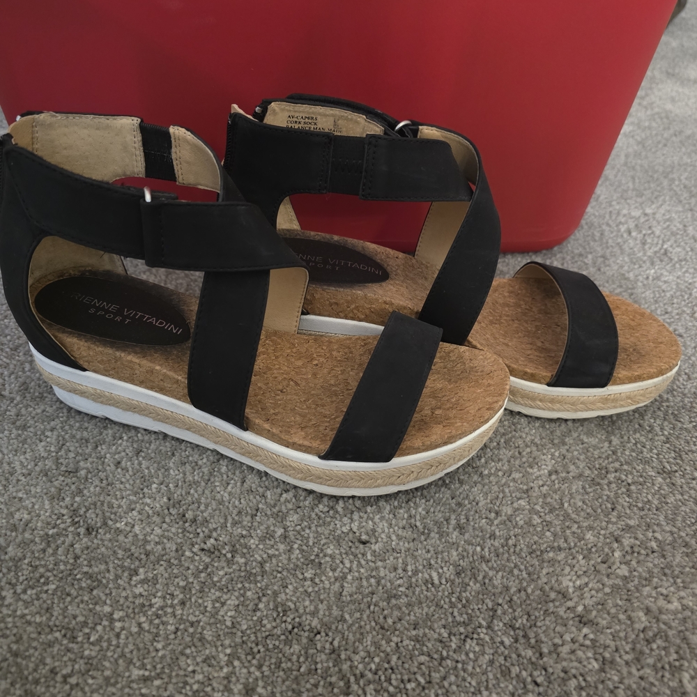 Adrienne Vittadini Black Women's Sandals